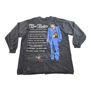 Vtg Scarface Shirt Mens 4XL The Rules Tony Montana Al Pacino 90s Grail RARE‎